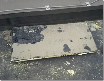 Roof Coatings - ISO Insulation With Very Little Asphalt Used For Attachment